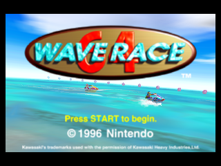Wave Race 64 title screen for Nintendo 64